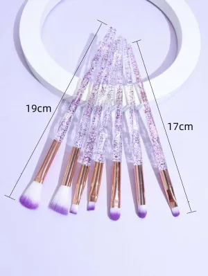 11391 2b-001 Juego de 7 brochas de maquillaje de ojos   1 esponja