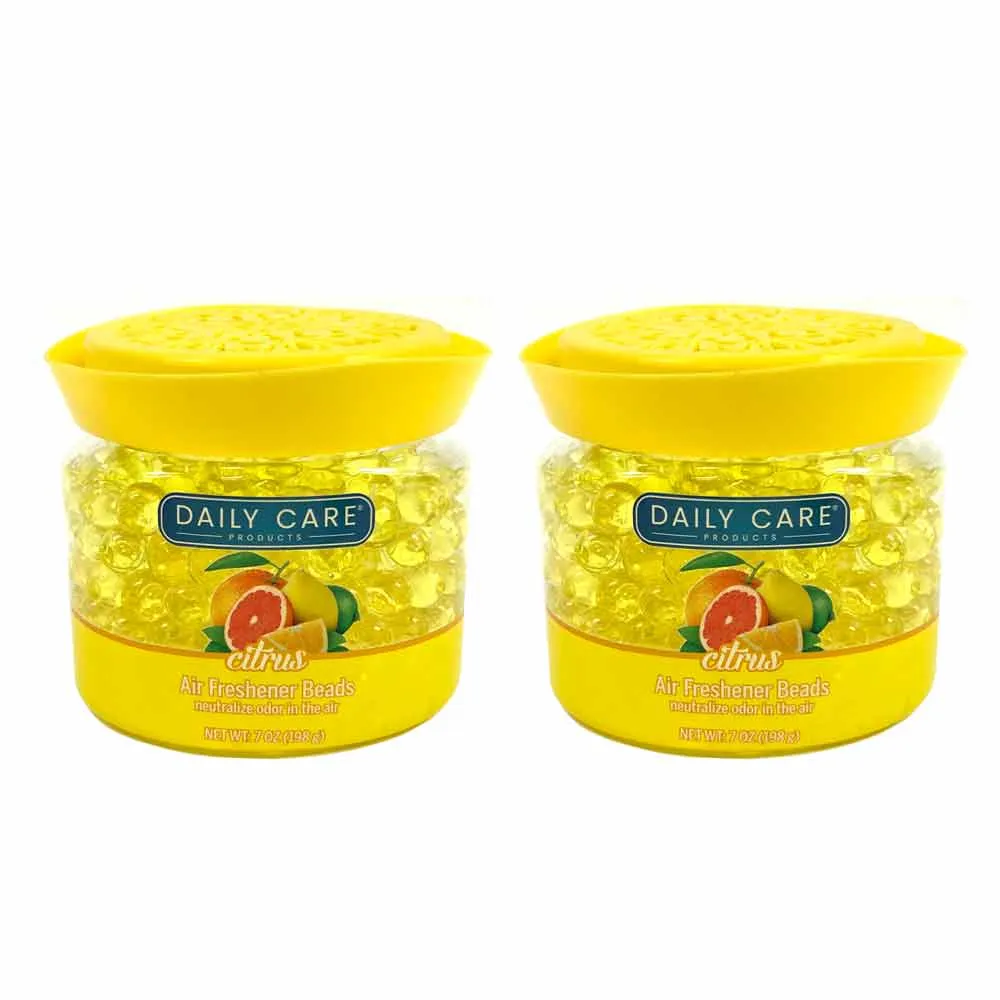 2 PC Air Freshener Beads Citrus Scent Odor Eliminator Bathroom Long Lasting Home