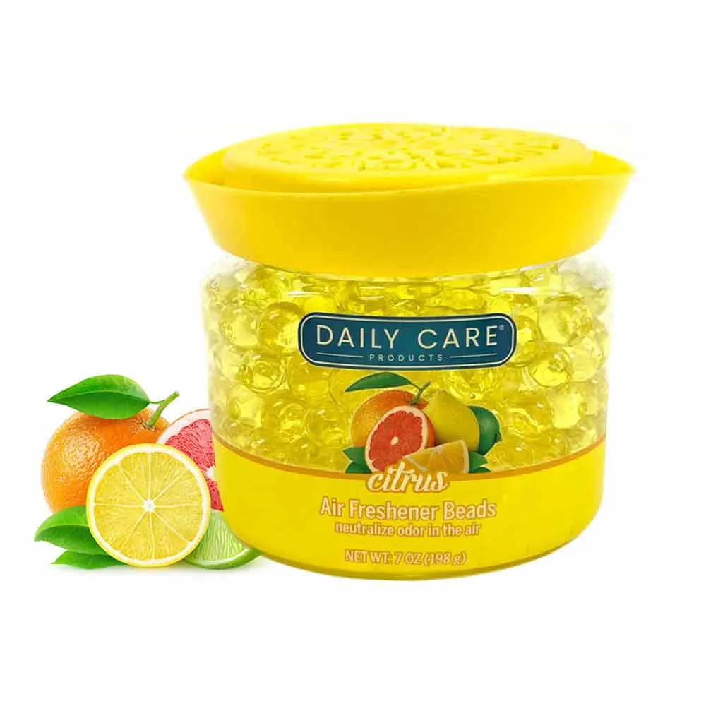 2 PC Air Freshener Beads Citrus Scent Odor Eliminator Bathroom Long Lasting Home