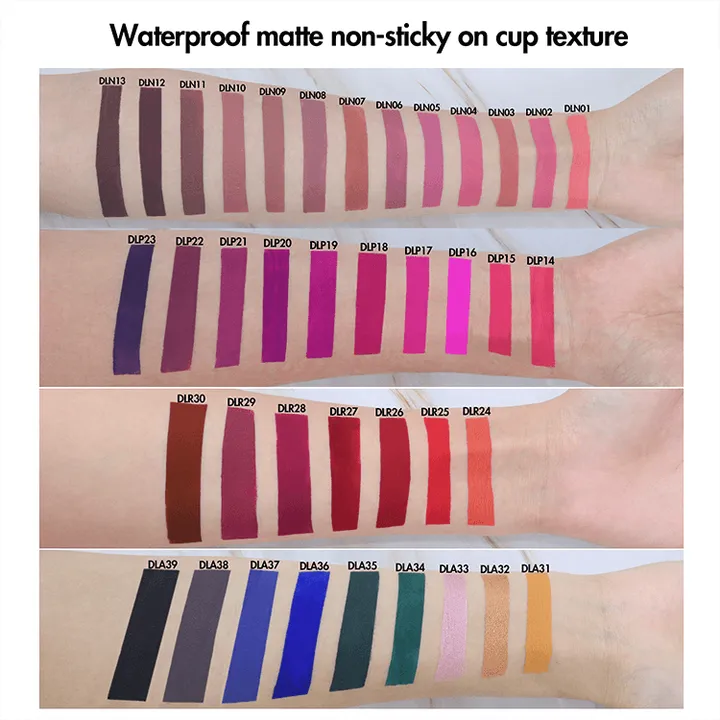 2021 متعدد الألوان أحمر شفاهMulticolor Long Lasting Liquid Lipstick Non