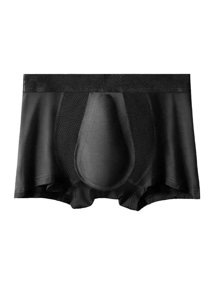 3 Pack Mens Breathable 3D Pouch Trunks