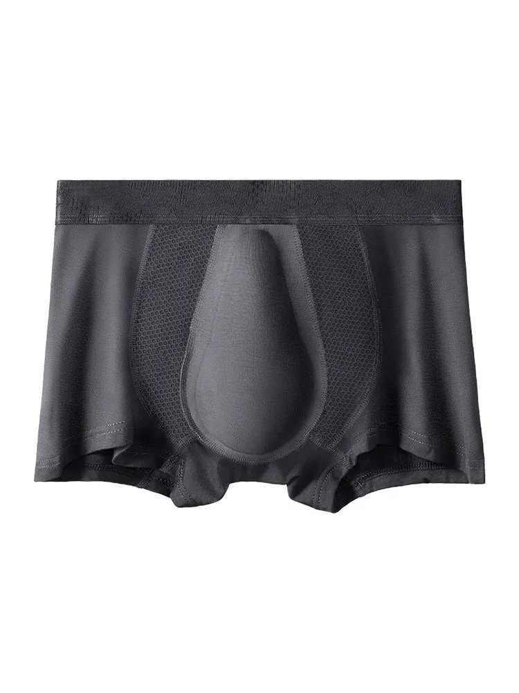 3 Pack Mens Breathable 3D Pouch Trunks