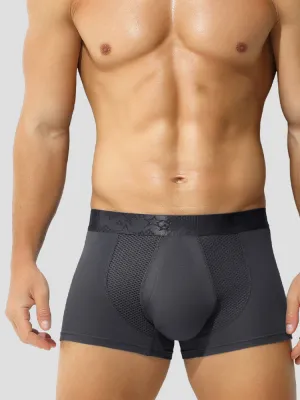 3 Pack Mens Breathable 3D Pouch Trunks