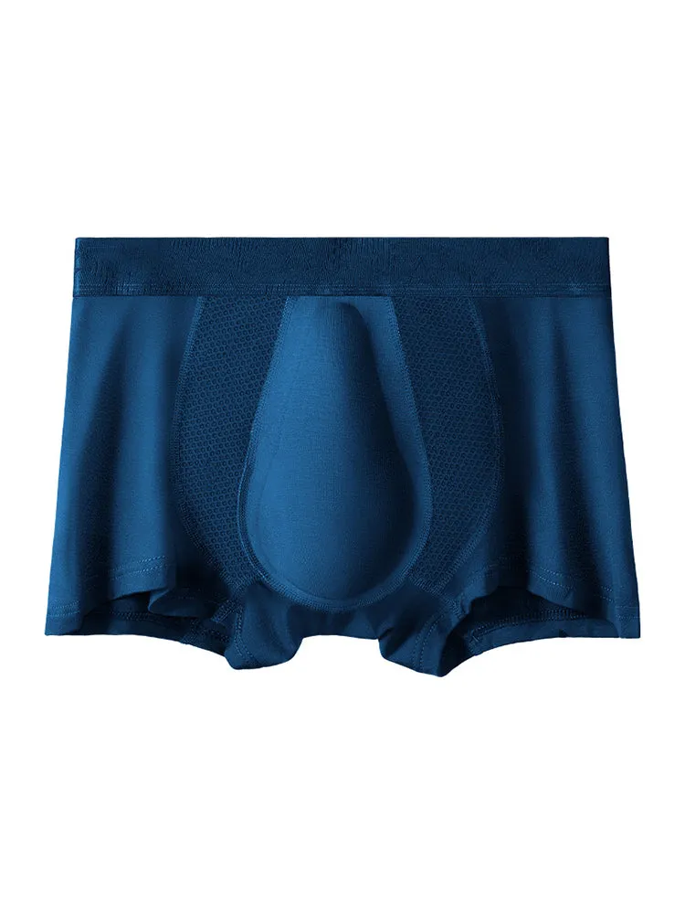 3 Pack Mens Breathable 3D Pouch Trunks