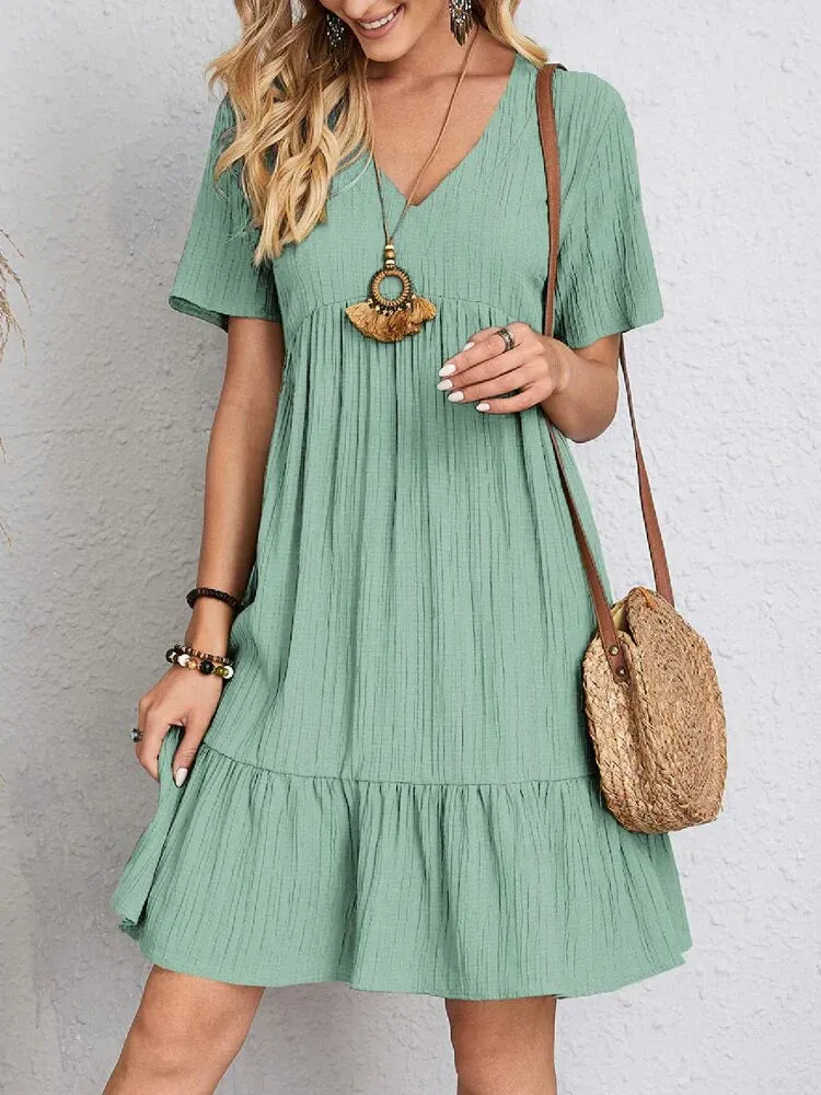 CELESTE - Elegant Dress with Tummy Coverage