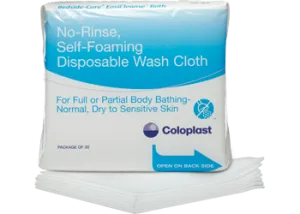 Coloplast 7056 Bedside-Care Easicleanse Self Foaming Disposable Washcloth, Latex Free