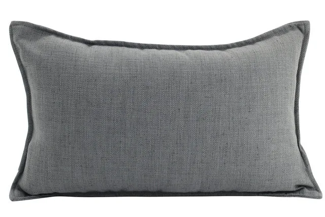 Cushion Linen Dark Grey 50 x 30 cm