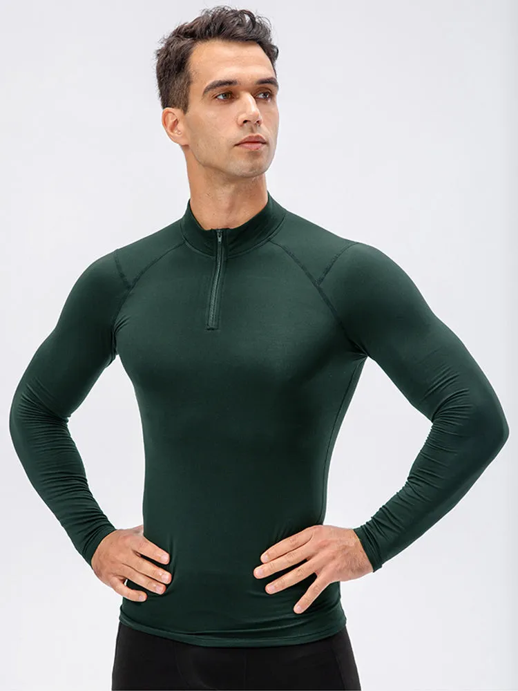 High Stretch Tight Sports Collar Long Sleeves for Men