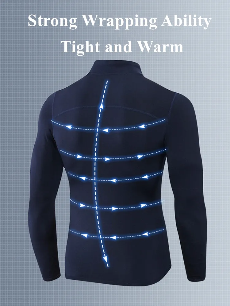 High Stretch Tight Sports Collar Long Sleeves for Men