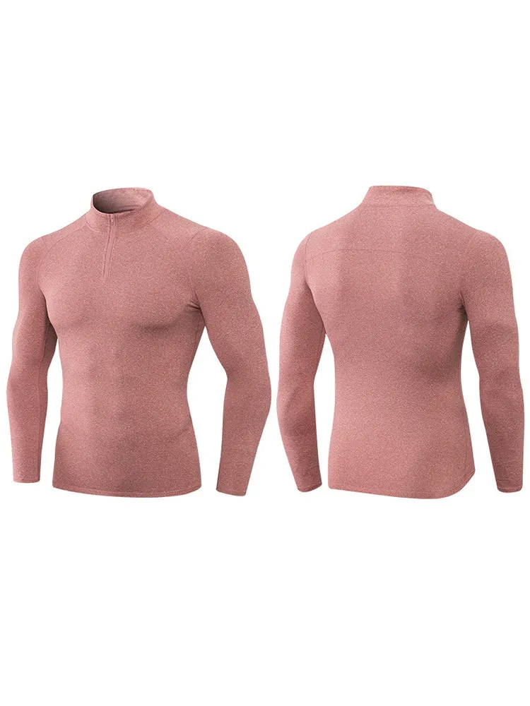 High Stretch Tight Sports Collar Long Sleeves for Men