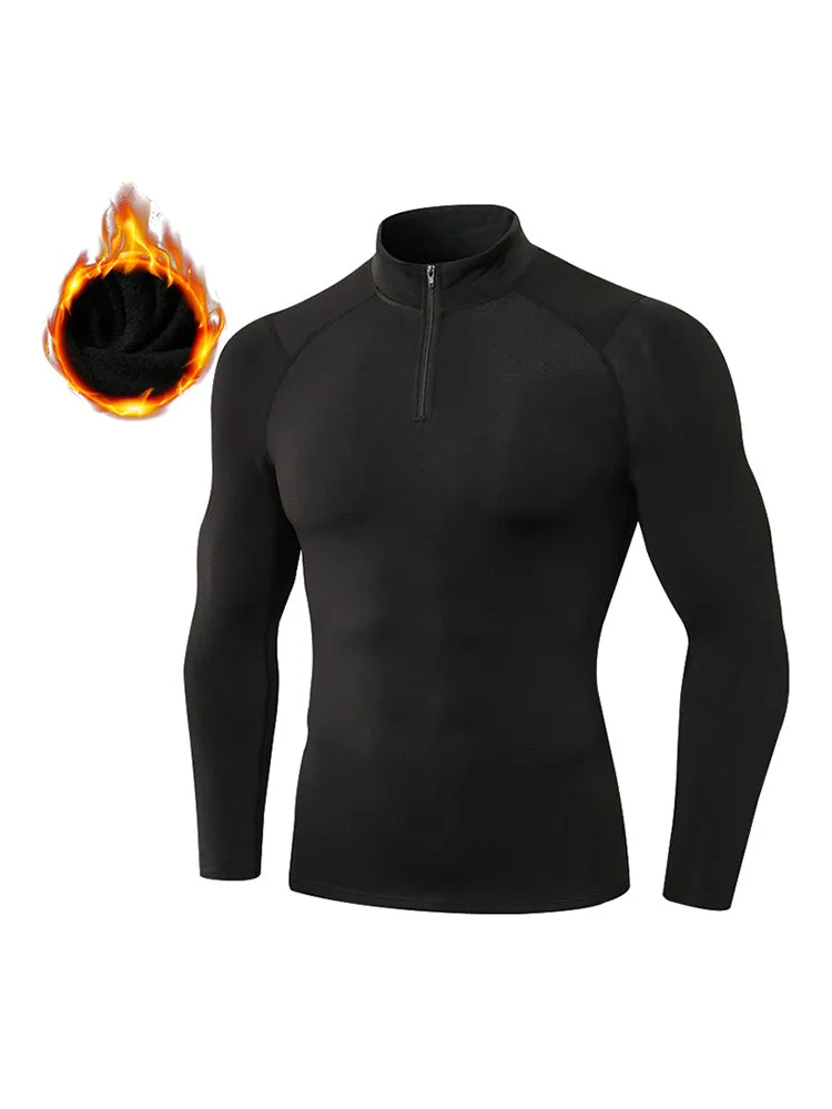 High Stretch Tight Sports Collar Long Sleeves for Men