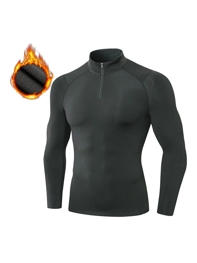 High Stretch Tight Sports Collar Long Sleeves for Men