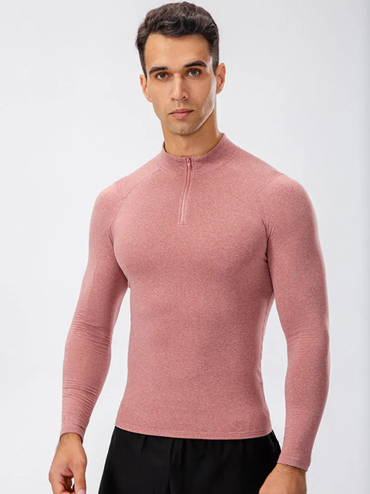 High Stretch Tight Sports Collar Long Sleeves for Men