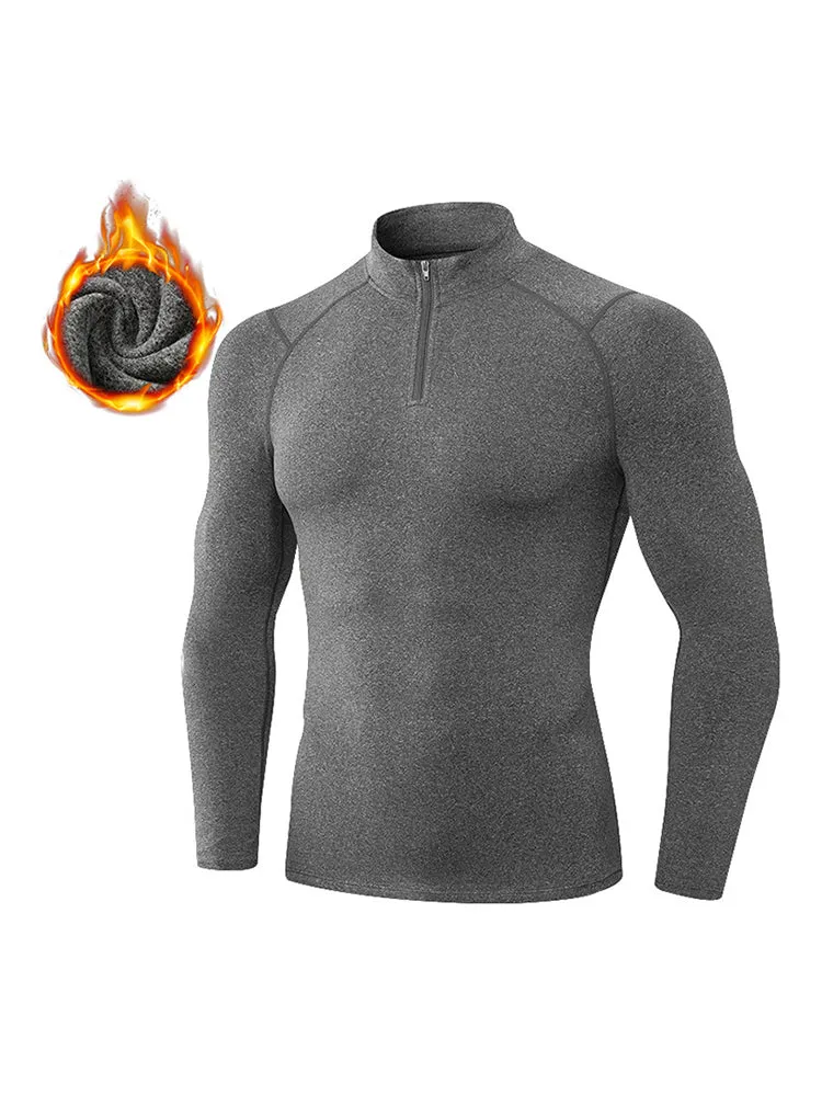 High Stretch Tight Sports Collar Long Sleeves for Men