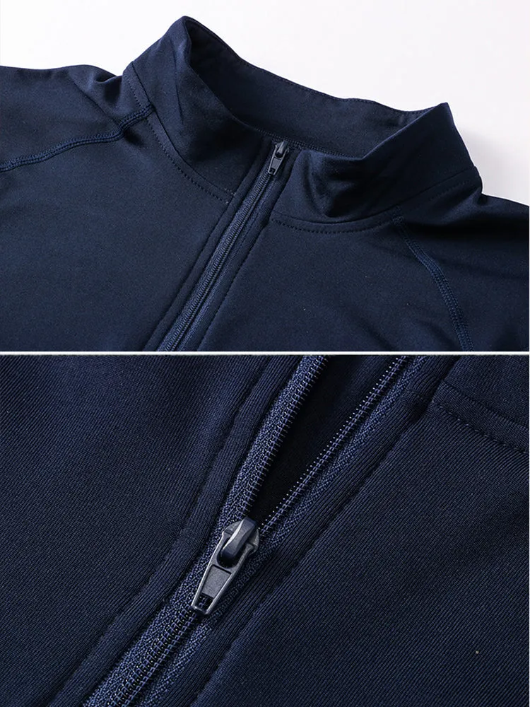High Stretch Tight Sports Collar Long Sleeves for Men