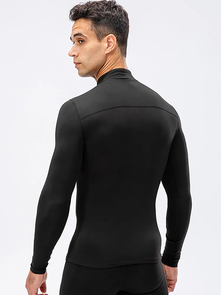 High Stretch Tight Sports Collar Long Sleeves for Men