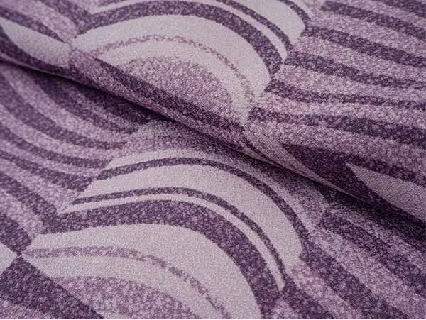 Kimono 4 Piece Coordinate Set / Kimono, Obi, Obi-age, Obi-jime / tailored M Size/purple Wave pattern