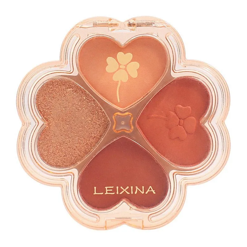 Lucky Clover Eyeshadow Palette for Beginners Pearlescent Matte Daily Natural Nude Long-lasting Makeup