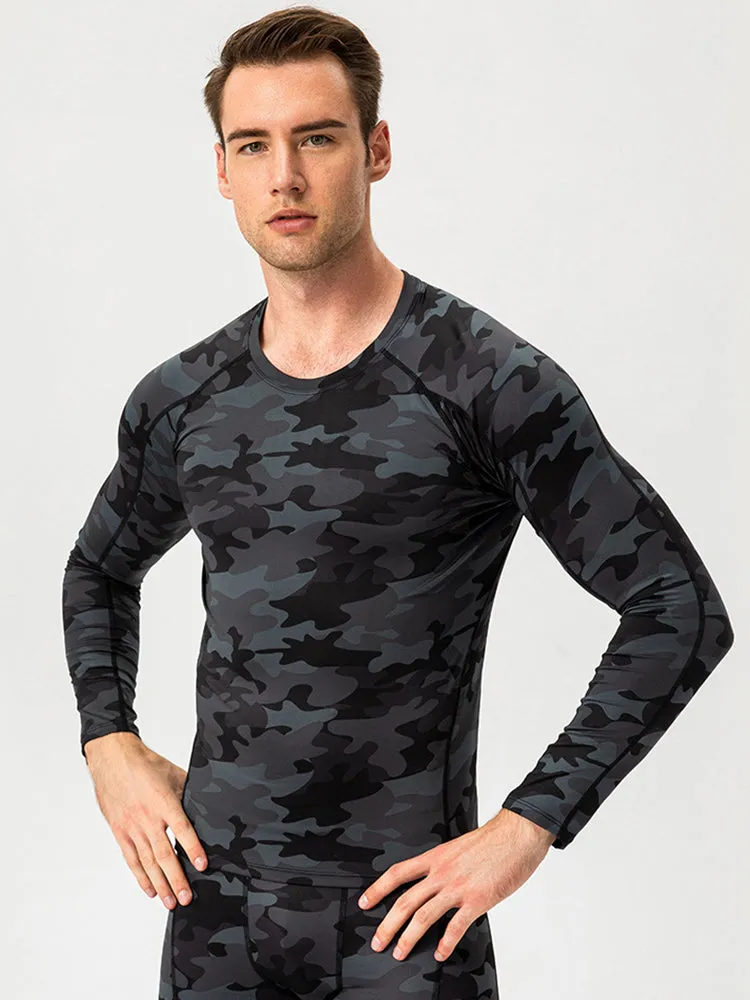Men's Fitness Training Breathable Sports Long Sleeve Top