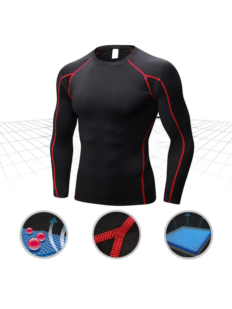 Men's Fitness Training Breathable Sports Long Sleeve Top