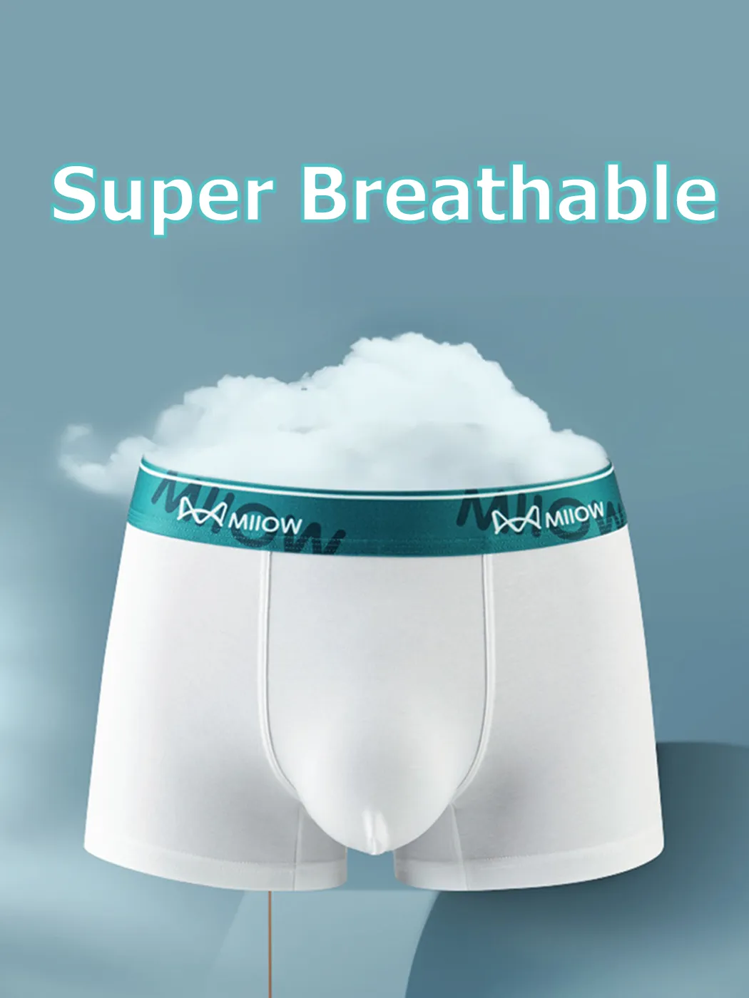 Mens U Convex Pouch Breathable Cotton Trunks