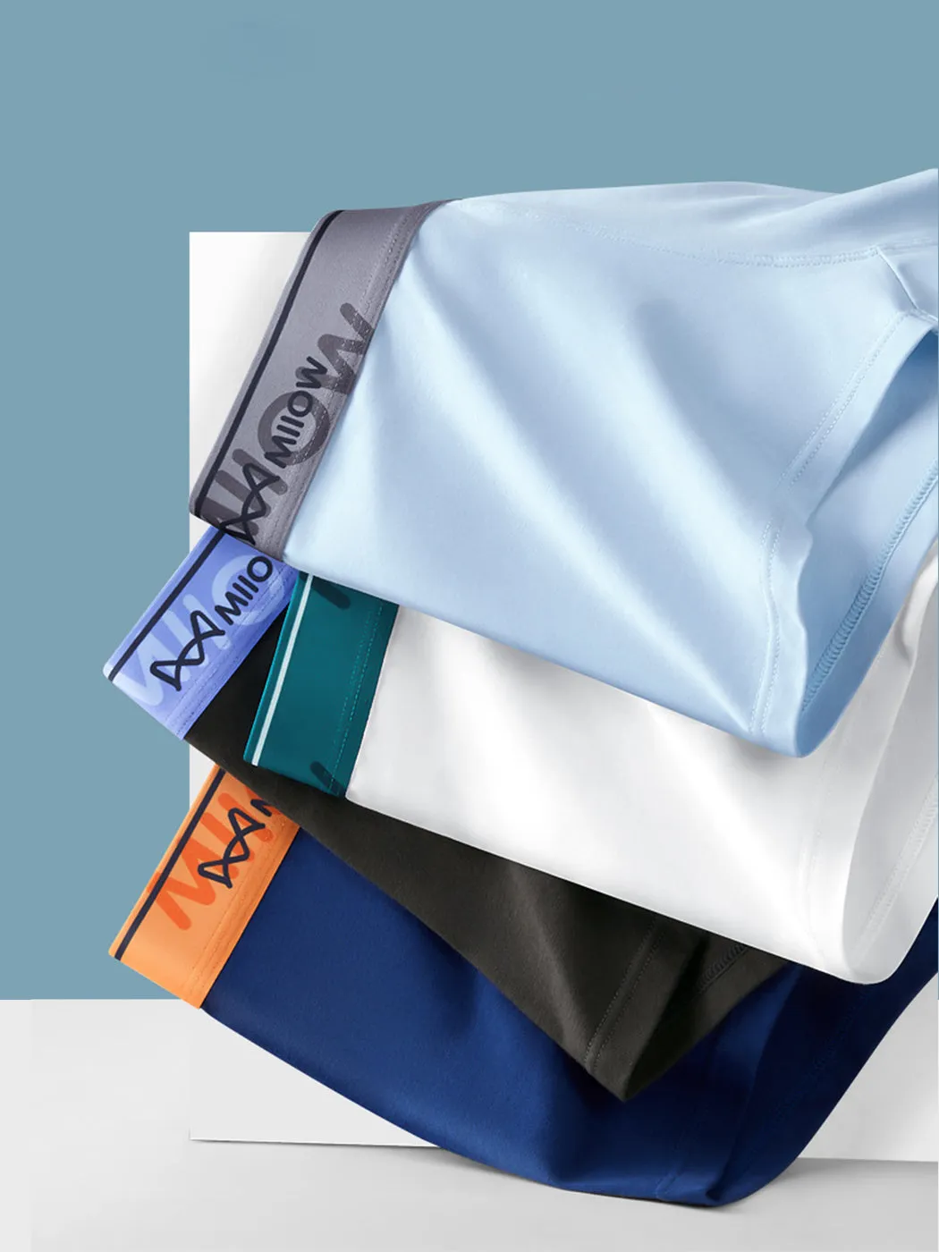 Mens U Convex Pouch Breathable Cotton Trunks