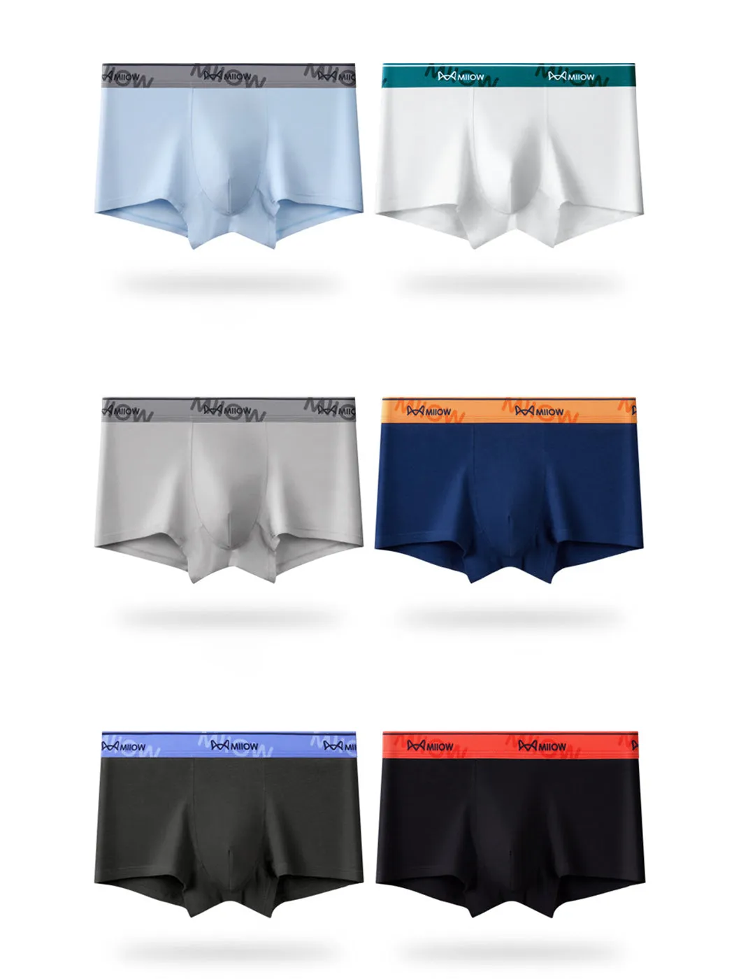 Mens U Convex Pouch Breathable Cotton Trunks