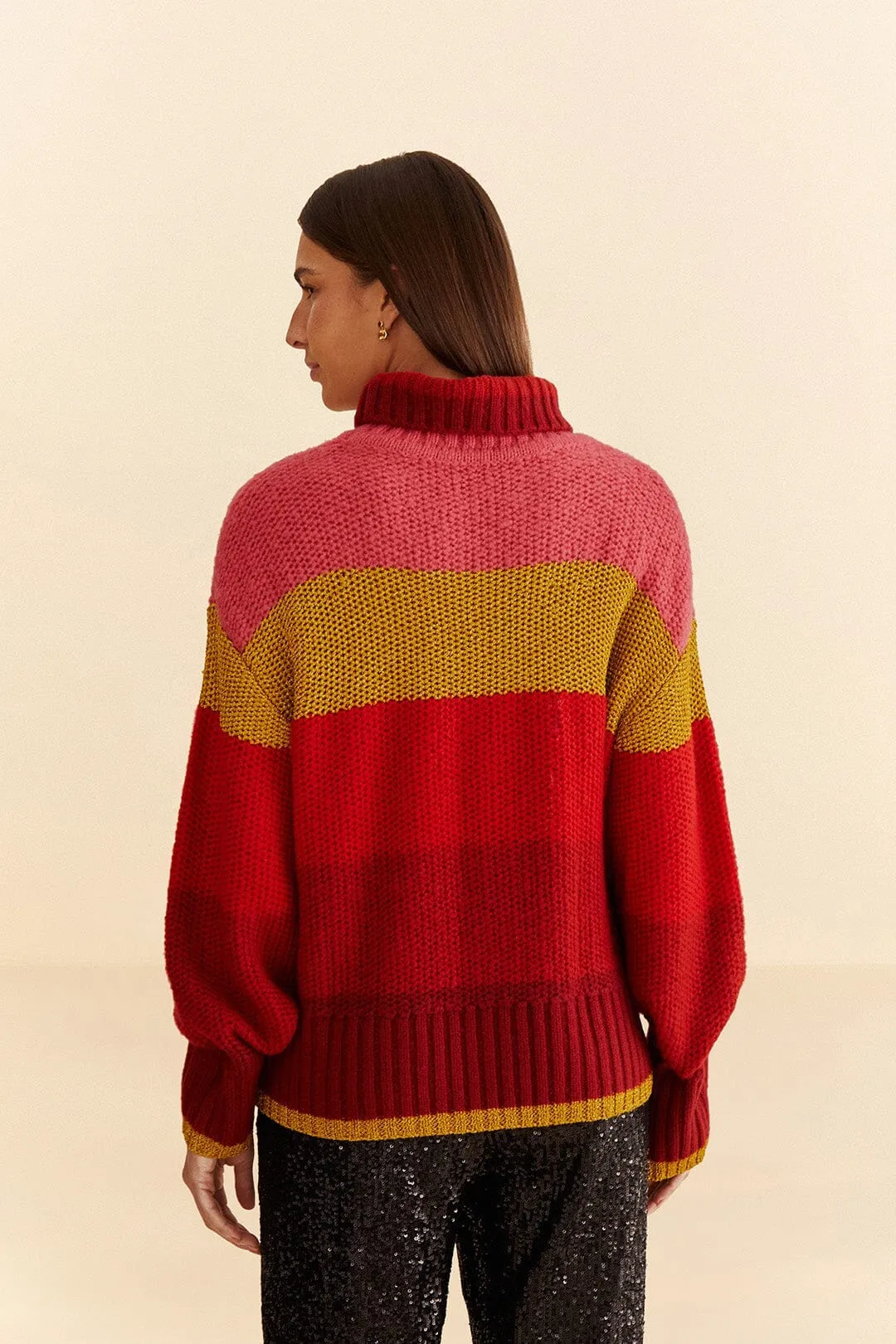 Shiny Stripes Knit Sweater