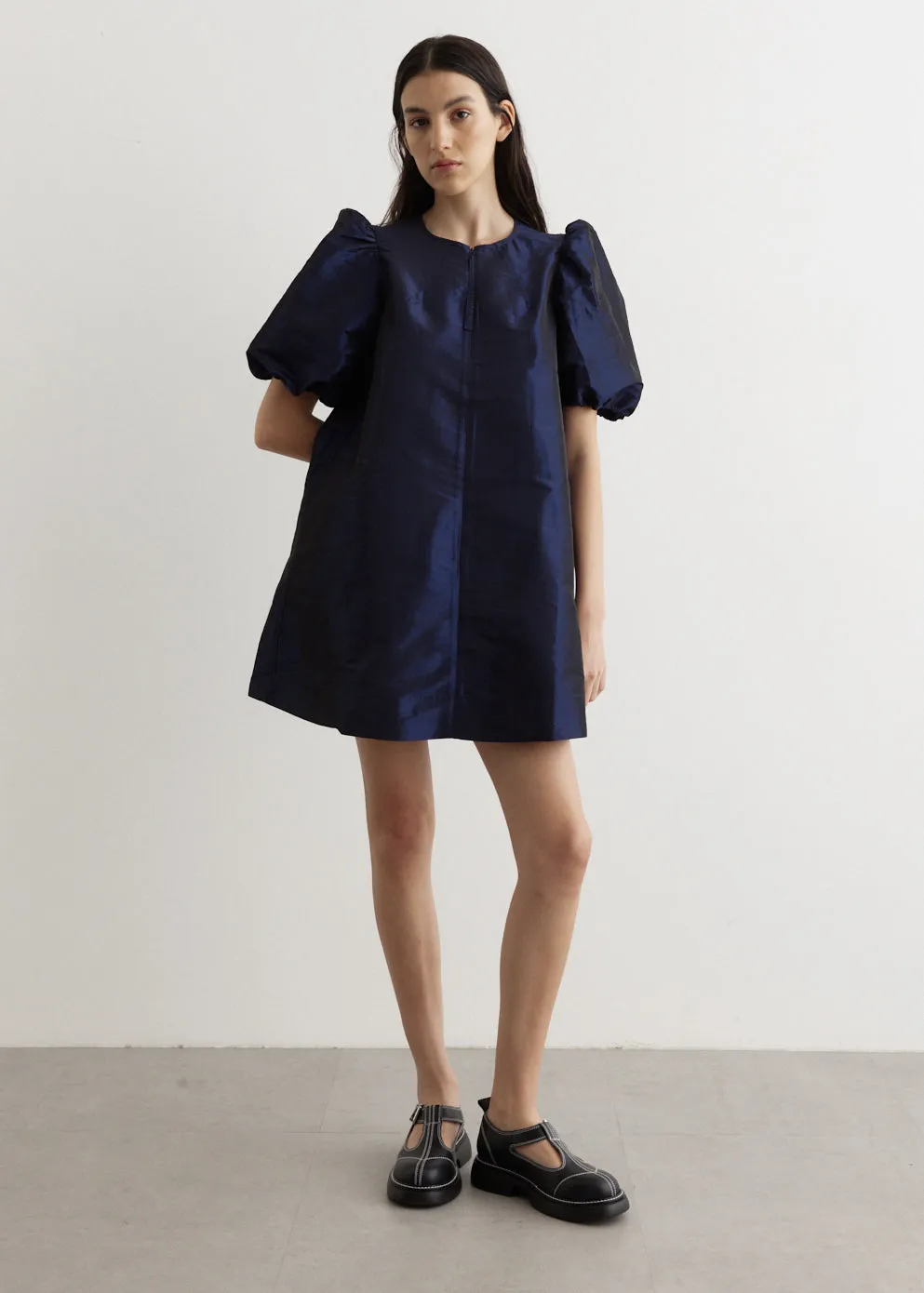 Shiny Taffeta Mini Dress